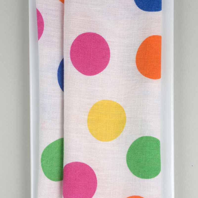 Rainbow Dot on Linen Rainbow Dot on Linen
