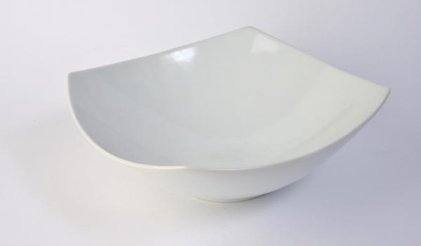 11"x11" Ceramic White Concave Square 