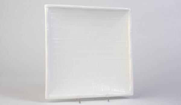 Specialty Plate White Bamboo Square 10"