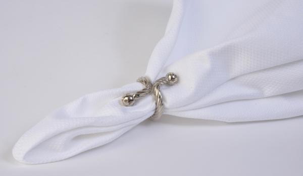 Napkin Ring Silver Rope