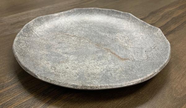 Specialty Plate Melamine Gray Stone round 10.5"